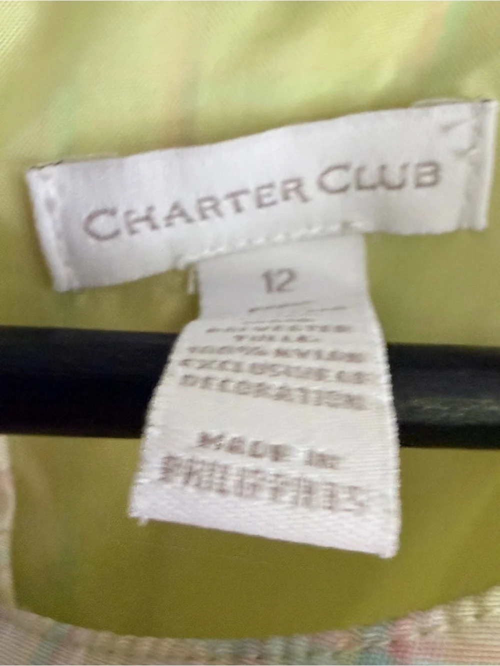 Charter Club Pastel Plaid Dress with Pink Rosette Sash
